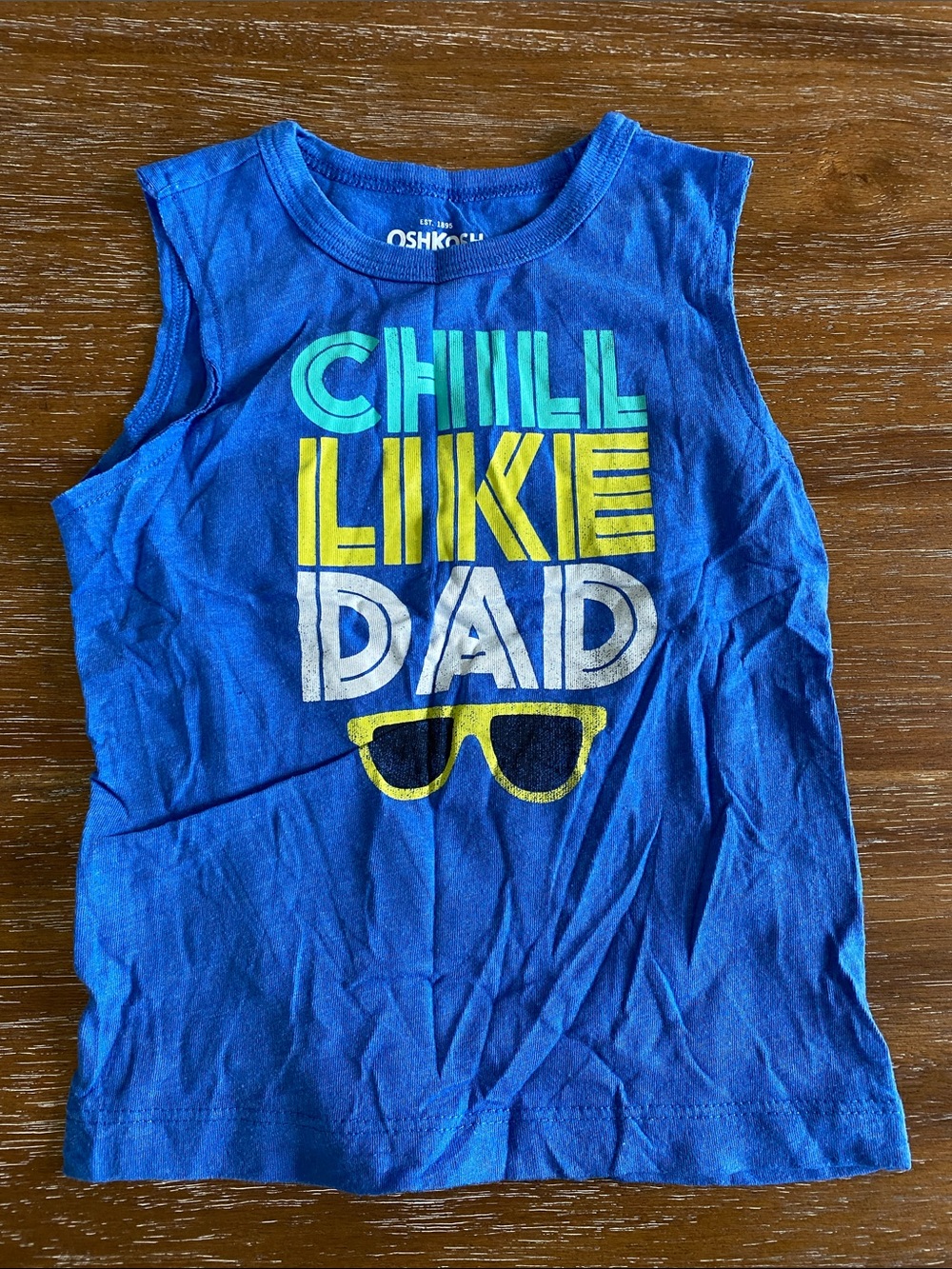 OshKosh B'gosh 18 Month Blue 'Chill Like Dad' Graphic Tank